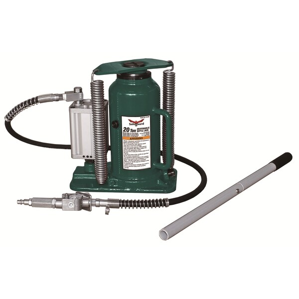 Safeguard Air/Hydraulic Bottle Jack, Welded Base, Steel, 20 Ton Capacity 61206 - main